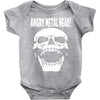angry metal head Baby Onesie