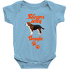 Sleeps With Beagle Baby Onesie
