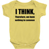 i think funny t shirt humor geek humor smart tee s 3xl Baby Onesie