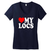 love my locs Women's V-Neck T-Shirt