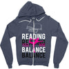 Reading Yoga Wine Balance Zipper Hoodie