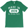 40th birthday gifts made 1978 all original parts T-Shirt
