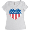 usa flag Women's Triblend Scoop T-shirt