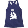 cartoon hands holding diamond Racerback Tank