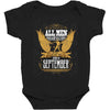 All Men Are Created Equal But Only The Best Are Born In September Baby Bodysuit