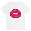 lips shiny V-Neck Tee