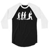 evolution of cricket white silhouette 3/4 Sleeve Shirt