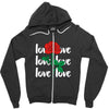 Love Rose Zipper Hoodie
