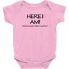 funny t shirt here i am! what are your other two wishes rude tee offen Baby Onesie