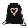 bacon heart Drawstring Bags