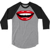 lips red 3/4 Sleeve Shirt