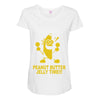 peanut butter jelly time banana Maternity Scoop Neck T-shirt