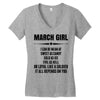 Super March Girl Women's V-Neck T-Shirt