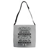 Real Kings Are Born On November 5 Adjustable Strap Totes