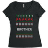ugly christmas brother Women's Triblend Scoop T-shirt