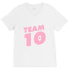 team 10 light pink V-Neck Tee