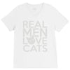 real men love cats V-Neck Tee