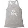 go away Racerback Tank