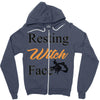 resting witch face   fall t shirt   funny halloween Zipper Hoodie