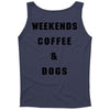 weekends coffee and dogs back Tank Top