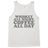 whiskey all night coffee all day Tank Top