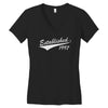 21st birthday apron established 1997 Women's V-Neck T-Shirt