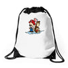 mario and kong Drawstring Bags