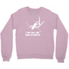 i do all my own stunts ski Crewneck Sweatshirt
