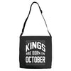 kings are born in october Adjustable Strap Totes