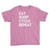 eat sleep cycle repeat Youth Tee