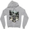natural collapse Zipper Hoodie
