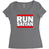 run saiyan Women's Triblend Scoop T-shirt