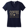 coffee then motorcycles Women's V-Neck T-Shirt