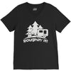 roughin' it roughing trailer camping camp V-Neck Tee