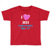 i love july especially the 4th Toddler T-shirt