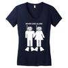 never dive alone scuba diving Women's V-Neck T-Shirt