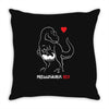 pregnant rex white and red color Throw Pillow