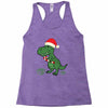 christmas dinosaur Racerback Tank
