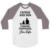 Father and Son Fishing Partners For Life 3/4 Sleeve Shirt