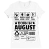 Born In August Ladies Fitted T-Shirt