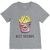 Burger and Fries Best Friends V-Neck Tee
