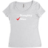 more nice than naughty Women's Triblend Scoop T-shirt