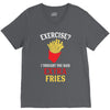 Exercise Extra Fries V-Neck Tee