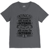 Real Kings Are Born On October 1 V-Neck Tee