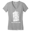 wibbly wobbly timey wimey talk whovian to me Women's V-Neck T-Shirt