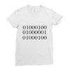 dad in binary code Ladies Fitted T-Shirt
