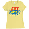 retro tv show unofficial art attack Ladies Fitted T-Shirt