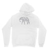 elephant filled pattern cool Hoodie