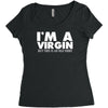 i'm a virgin but this is an old shirt Women's Triblend Scoop T-shirt