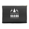 christmas scene reindeer funny Accessory Pouches